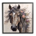 thumbnail image 1 of Stupell Industries Farm Horse Floral Mane Animals & Insects Painting Black Framed Art Print Wall Art, 24 x 24, 1 of 9