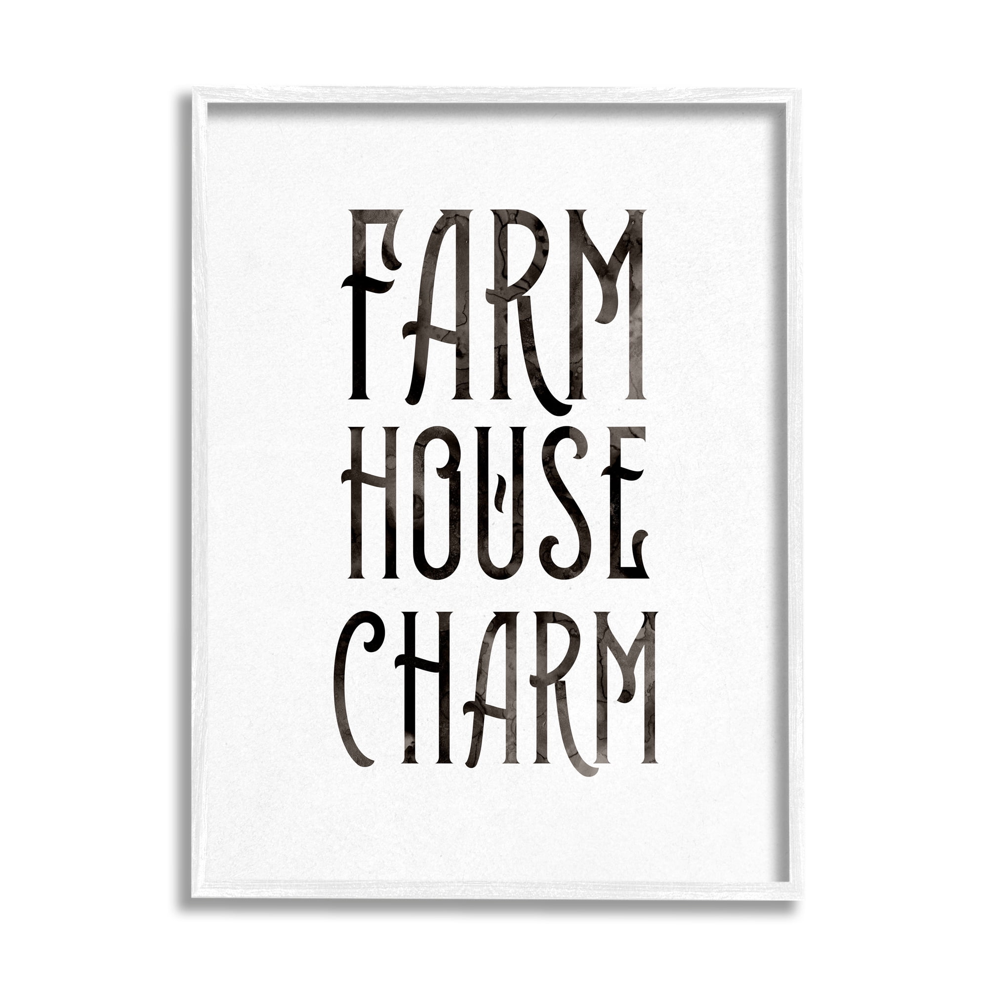 Stupell Industries Farm House Charm Phrase Abstract Grain Pattern Typography, 24 x 30, Design by Daphne Polselli