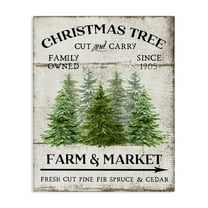 Stupell Industries Farm Market Christmas Trees Holiday Painting Gallery Wrapped Canvas Art Prints Wall Art, 16 x 20