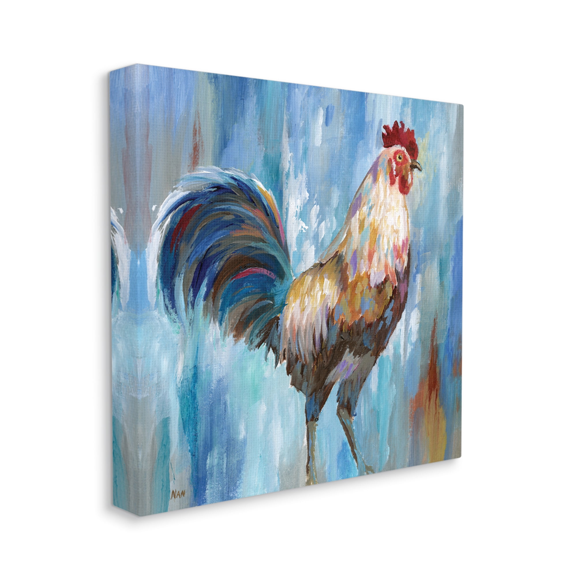 Stupell Industries Farm Rooster Contemporary Morning Country Bird Animals & Insects Painting Gallery Wrapped Canvas Print Wall Art, 36 x 36