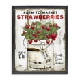 thumbnail image 1 of Stupell Industries French Country Farm To Market Strawberries Black Floating Frame Canvas Art, 17 x 21, by Creatif Belle, 1 of 8