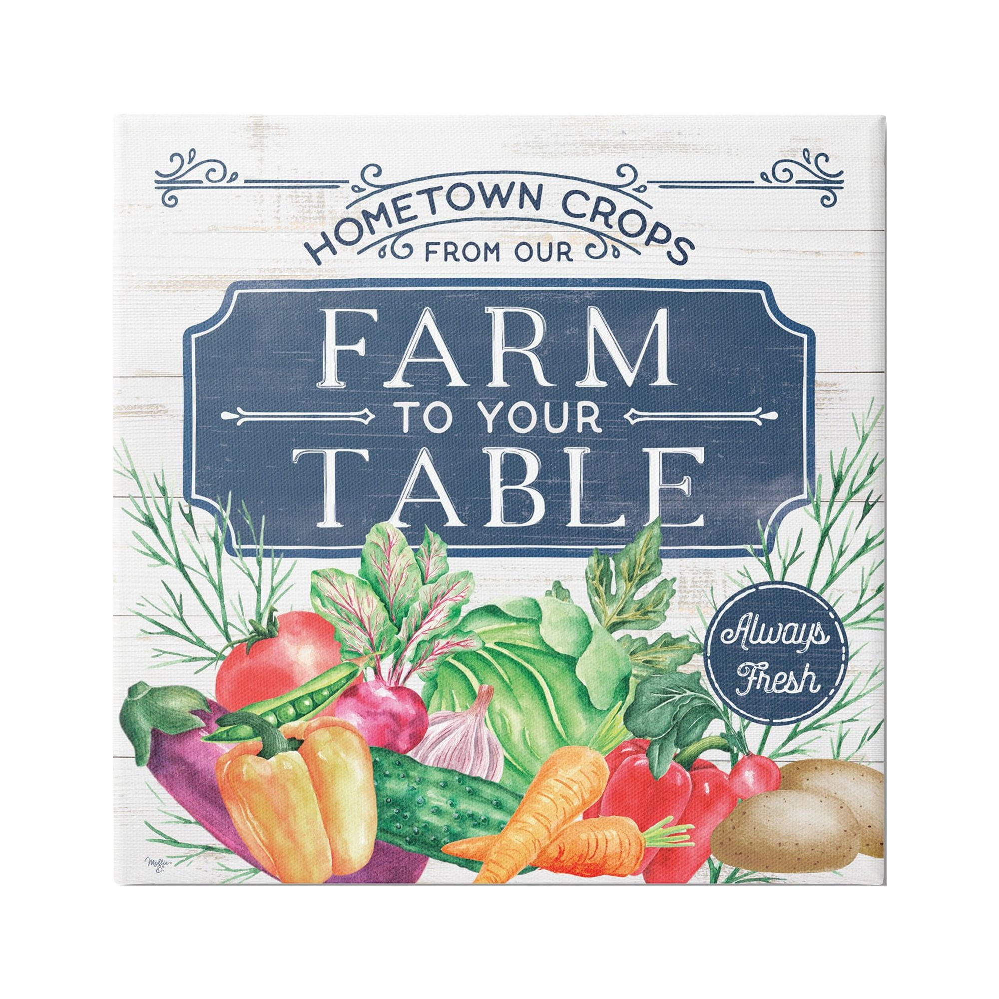 Stupell Industries Farm To Table Crops Food & Beverage Painting Gallery Wrapped Canvas Print Wall Art, 36 x 36
