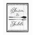 thumbnail image 1 of Stupell Industries Farm To Table Kitchen Silverware Wood Texture Word Design Graphic Art Black Framed Art Print Wall Art, 16x20, by The Saturday Evening Post, 1 of 7
