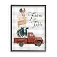 thumbnail image 1 of Stupell Industries Farm To Table Stacked Animals Graphic Art Black Framed Art Print Wall Art, Design by Cindy Jacobs, 1 of 7