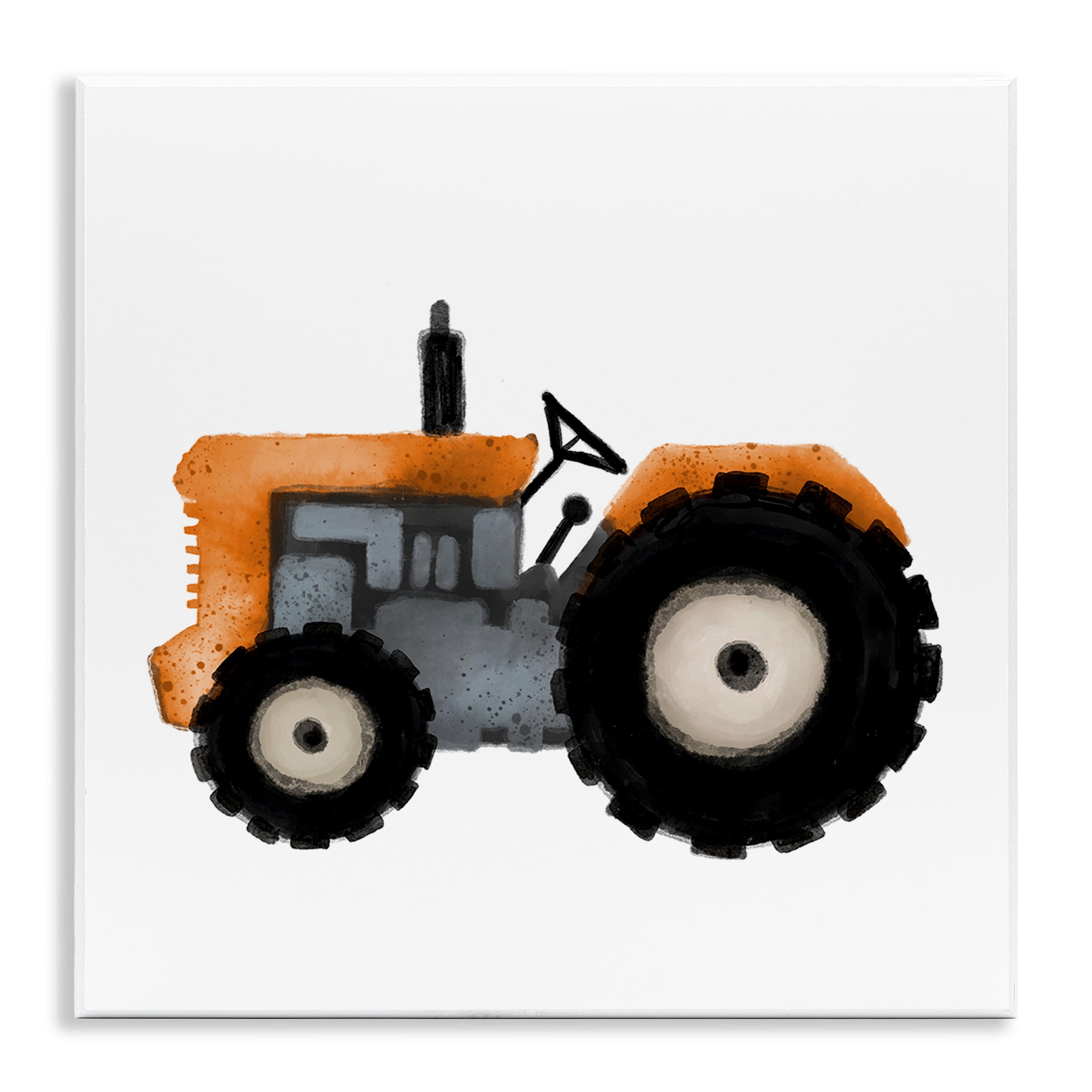 Stupell Industries Farm Tractor Vehicle Transportation Painting Unframed Art Print Wall Art, 12 x 12