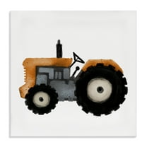 Stupell Industries Farm Tractor Vehicle Transportation Painting Wrapped Canvas Art Print Wall Art, 17 x 17