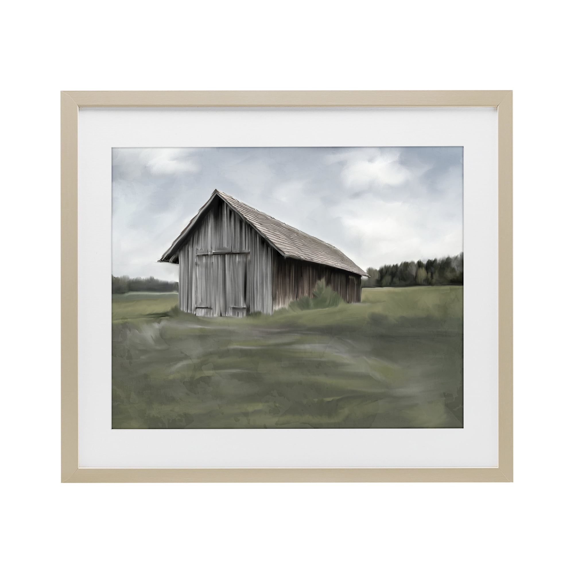 Stupell Industries Farm's Back Pasture Birch Framed Print Under Glass, design by Kim Allen
