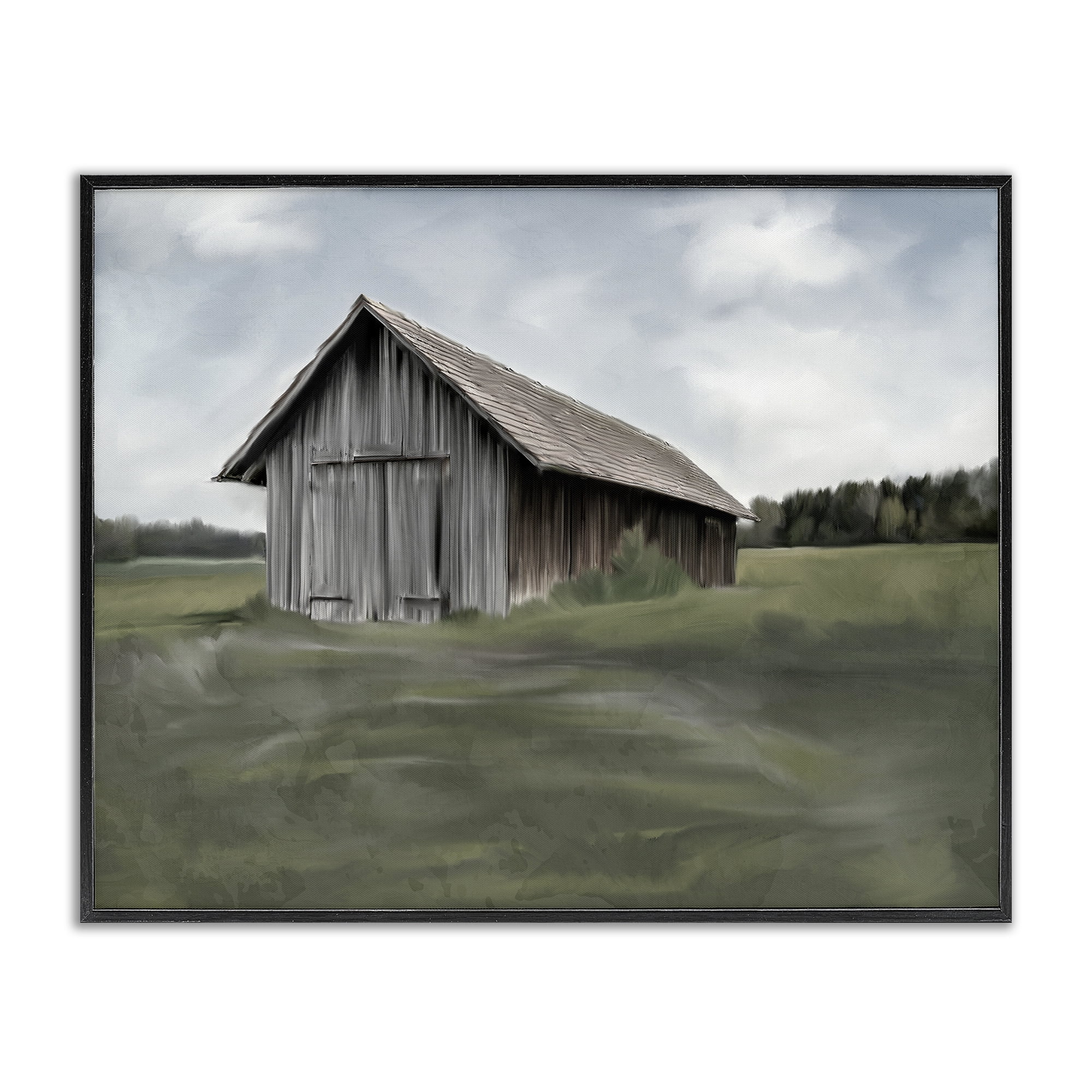 Stupell Industries Farm's Back Pasture Black Framed Giclee Art, design by Kim Allen