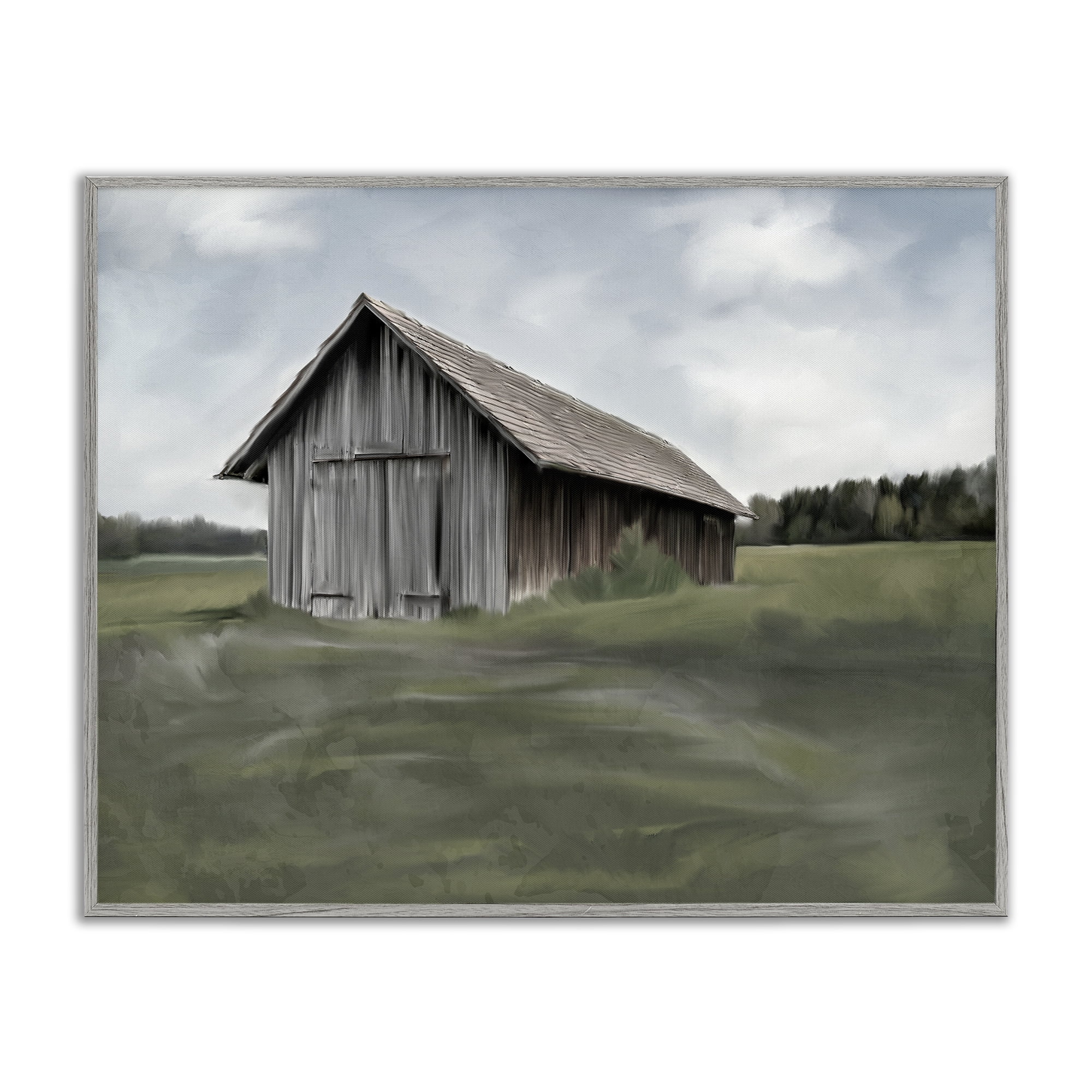Stupell Industries Farm's Back Pasture Gray Framed Giclee Art, design by Kim Allen