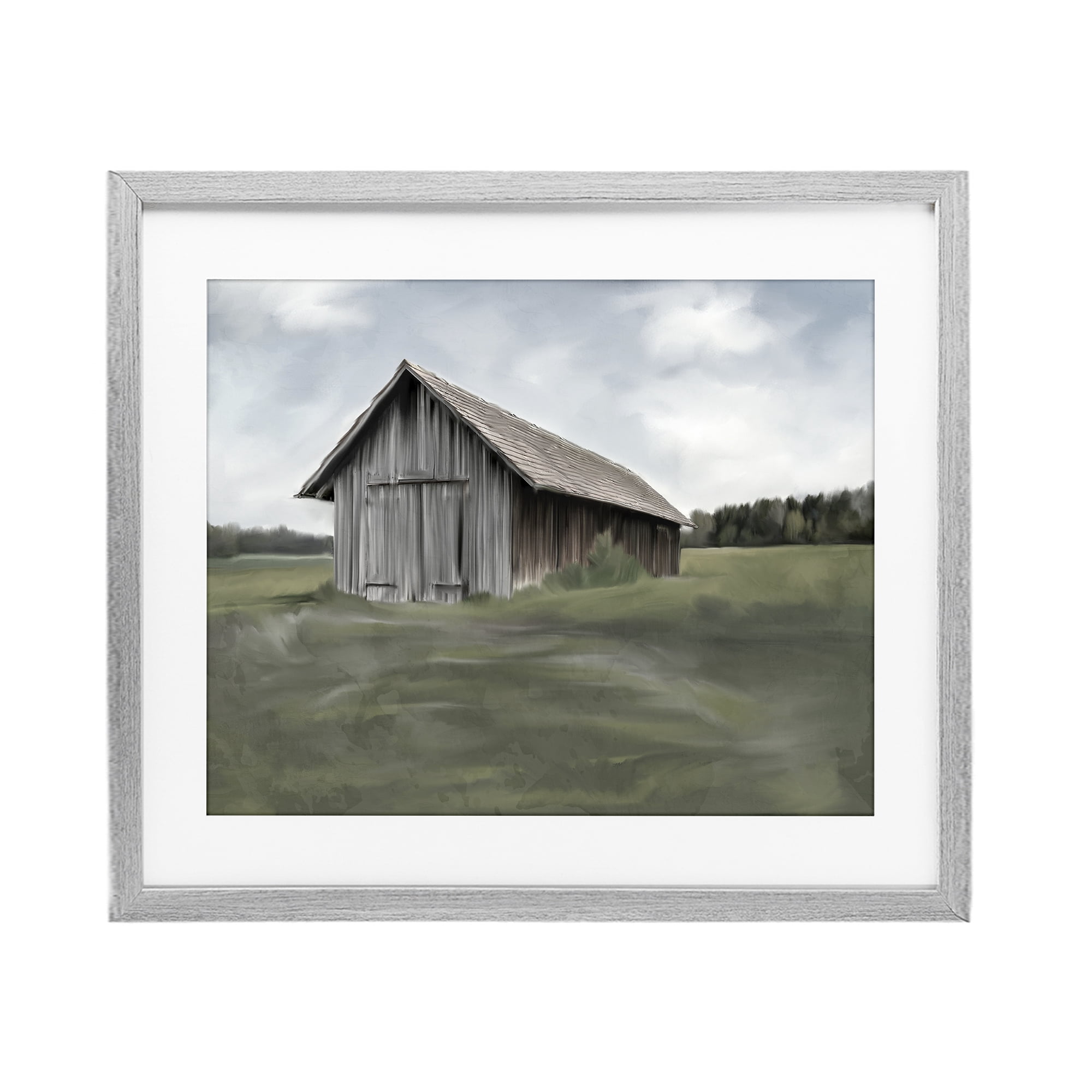 Stupell Industries Farm's Back Pasture Gray Framed Print Under Glass, design by Kim Allen