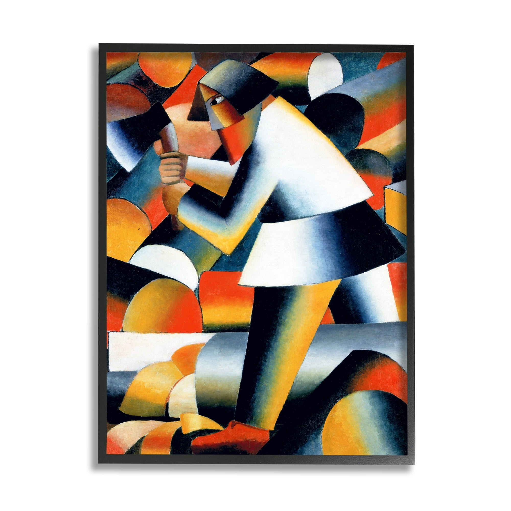Stupell Industries Farmer Kazimir Melevih Classic Abstract Painting Painting Black Framed Art Print Wall Art, Design by one1000paintings