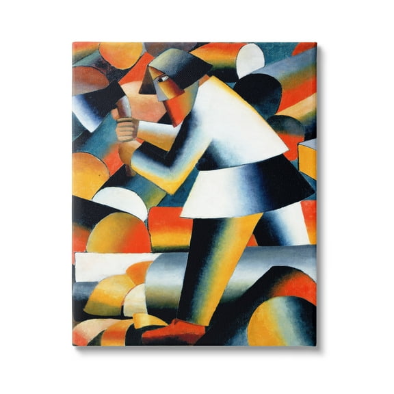 Stupell Industries Farmer Kazimir Melevih Classic Abstract Painting Painting Gallery Wrapped Canvas Print Wall Art, Design by one1000paintings