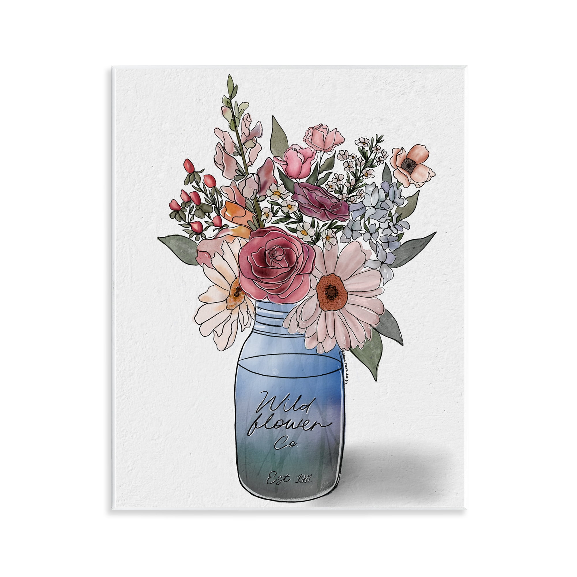Stupell Industries Farmer's Market Florals Wall Plaque Art, design by Alisha Kiara Design