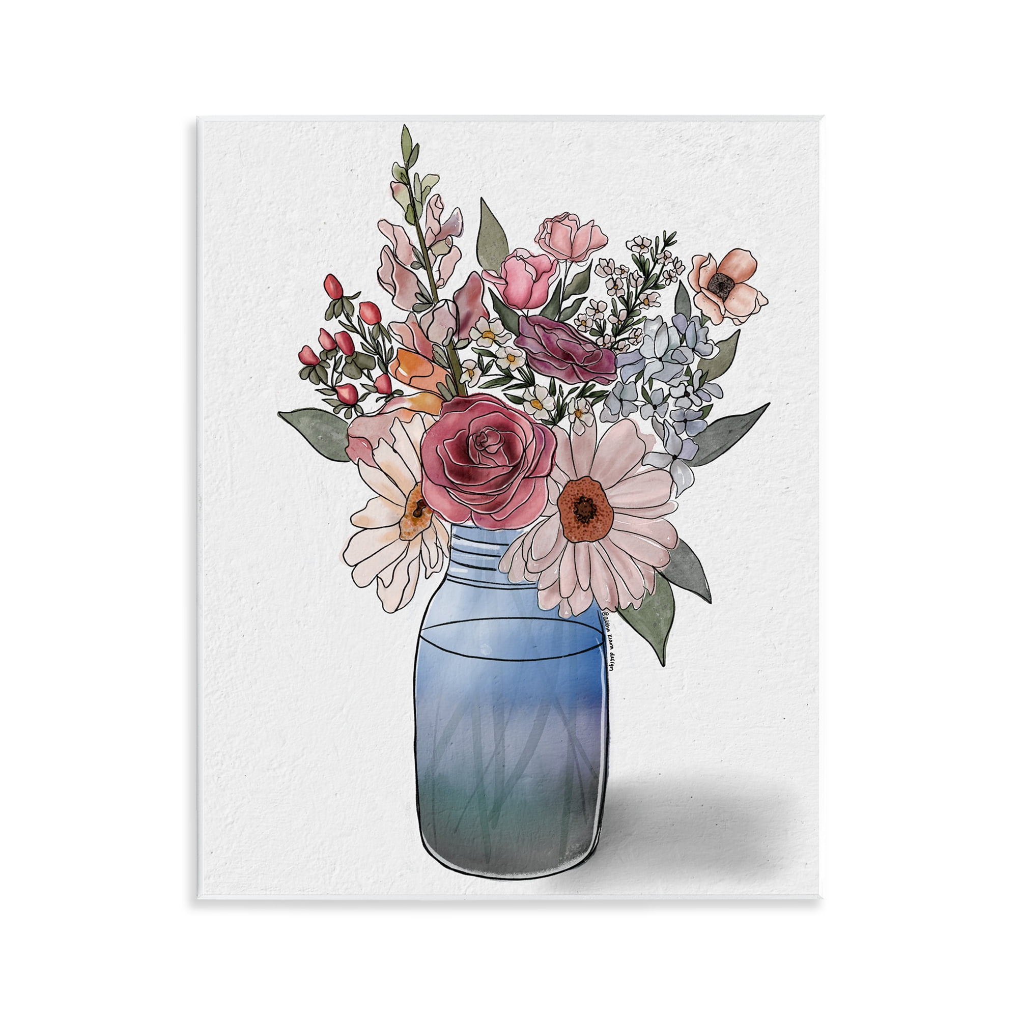 Stupell Industries Farmer's Market Vase Wall Plaque Art, design by Alisha Kiara Design