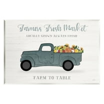 Stupell Industries Farmers Fresh Market Assorted Produce Rustic Sign Graphic Art Unframed Art Print Wall Art, Design by Natalie Carpentieri
