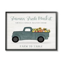 Stupell Industries Farmers Fresh Market Truck Graphic Art Black Framed Art Print Wall Art, Design by Natalie Carpentieri
