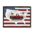 thumbnail image 1 of Stupell Industries Farmhouse American Flag Transportation Painting Black Framed Art Print Wall Art, 30 x 24, 1 of 9