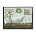 thumbnail image 1 of Stupell Industries Farmhouse Bathroom Counter Still Life Motivational Phrases Paintings Black Framed Art Print Wall Art, 30x24, by Pam Britton, 1 of 8