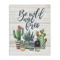 thumbnail image 1 of Stupell Industries Farmhouse Be Wild And Free Cactus Succulents Watercolor Canvas Art, 24 x 30, by Jo Moulton, 1 of 7