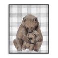 thumbnail image 1 of Stupell Industries Farmhouse Bear and Cub Grey Plaid Black Framed Giclee Art, 16 x 20, by Lil' Rue, 1 of 7