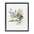 thumbnail image 1 of Stupell Industries Farmhouse Bird & Floral Teacup Black Floating Frame Canvas Art, 17 x 21, by Kelley Talent, 1 of 7