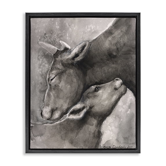 Stupell Industries Farmhouse Black Floating Frame Canvas Art, 25 x 31, by George Dyachenko