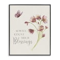 thumbnail image 1 of Stupell Industries Farmhouse Count Your Blessings Florals Black Framed Giclee Art, 24 x 30, by Janet Tava, 1 of 7