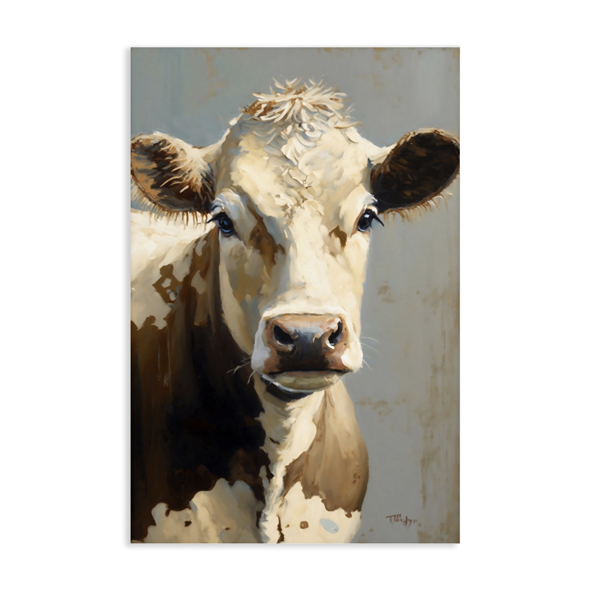 Stupell Industries Farmhouse Cow with Gentle Gaze Canvas Wall Art, design by Creative Studio