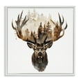 thumbnail image 1 of Stupell Industries Farmhouse Deer Forest Silhouette White Framed Giclee Art, 12 x 12, by LSR Design Studio, 1 of 8