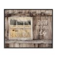 thumbnail image 1 of Stupell Industries Farmhouse Enjoy the Simple Life Rustic Barn Window Distressed Photograph Black Framed Giclee Art, 30 x 24, by Lori Deiter, 1 of 6