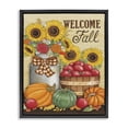 thumbnail image 1 of Stupell Industries Farmhouse Fall Harvest Welcome Phrase Black Floating Frame Canvas Art, 25 x 31, by Deb Strain, 1 of 8