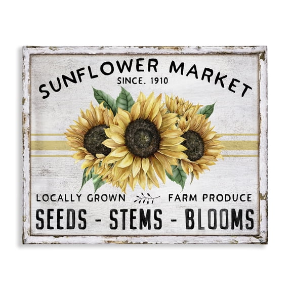 Stupell Industries Farmhouse Farmhouse Sunflower Market Canvas Art, 30 x 24, by Creatif Belle