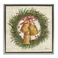 thumbnail image 1 of Stupell Industries Farmhouse Festive Bells Wreath Gray Floating Frame Canvas Art, 18 x 18, by Paul Brent, 1 of 8