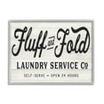 thumbnail image 1 of Stupell Industries Farmhouse Fluff and Fold Laundry Advertisement Rustic Pattern Vintage Painting Gray Framed Art Print Wall Art, 11 x 14, Design by Lettered and Lined, 1 of 7