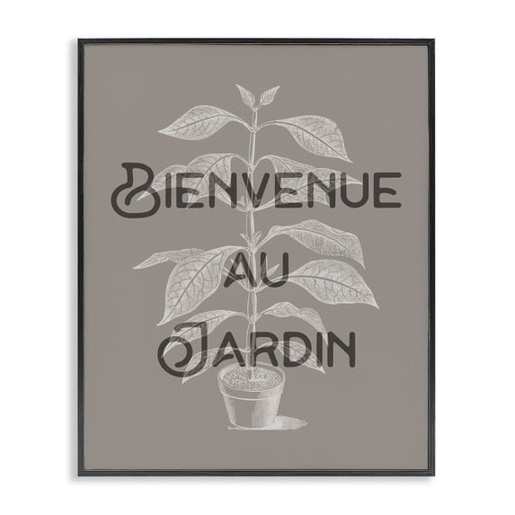Stupell Industries Farmhouse French Garden Plant Phrase Black Framed Giclee Art, 24 x 30, by Lil' Rue