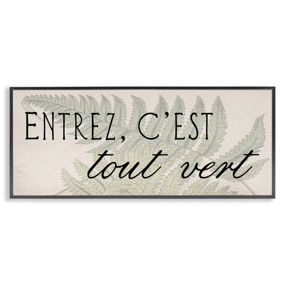 Stupell Industries Farmhouse French It's All Green Black Framed Giclee Art, 24 x 10, by Lil' Rue