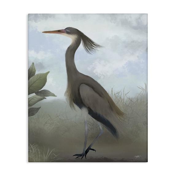 Stupell Industries Farmhouse Grey Heron Canvas Art, 30 x 40, by Elizabeth Medley