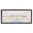 thumbnail image 1 of Stupell Industries Farmhouse Happy Phrase Rustic Rainbow Black Floating Frame Canvas Art, 25 x 11, by Lil' Rue, 1 of 8