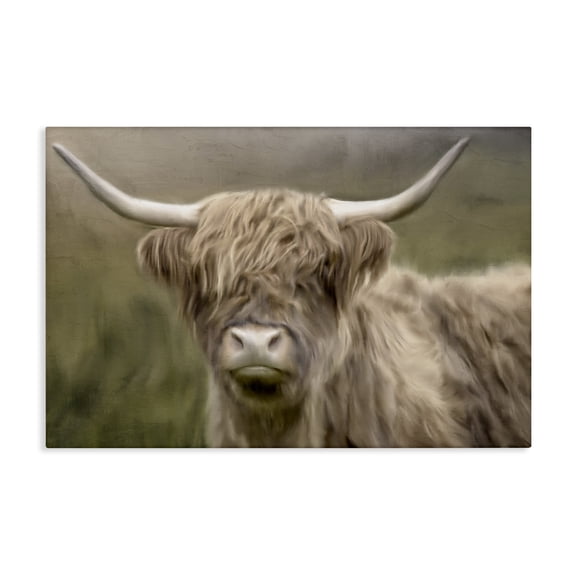 Stupell Industries Farmhouse Highland Dreams Cattle Portrait Canvas Art, 36 x 24, by Kim Allen
