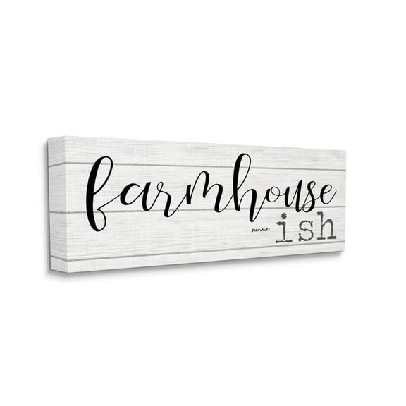 Stupell Industries Farmhouse Inspired Welcome Home Sign Greeting Canvas Wall Art Design by Daphne Polselli, 13" x 30"