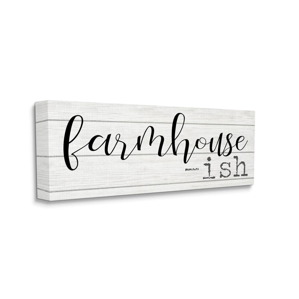 Stupell Industries Farmhouse Inspired Welcome Home Sign Greeting Canvas Wall Art Design by Daphne Polselli