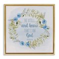 thumbnail image 1 of Stupell Industries Farmhouse Know I Am God Phrase Gold Floating Frame Canvas Art, 25 x 25, by Sally Swatland, 1 of 8