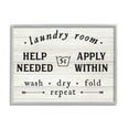 thumbnail image 1 of Stupell Industries Farmhouse Laundry Room Help Wanted Sign Rustic Pattern Typography Painting Gray Framed Art Print Wall Art, 24 x 30, 1 of 7
