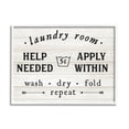 thumbnail image 1 of Stupell Industries Farmhouse Laundry Room Help Wanted Sign Rustic Pattern Typography Painting White Framed Art Print Wall Art, 11 x 14, 1 of 7
