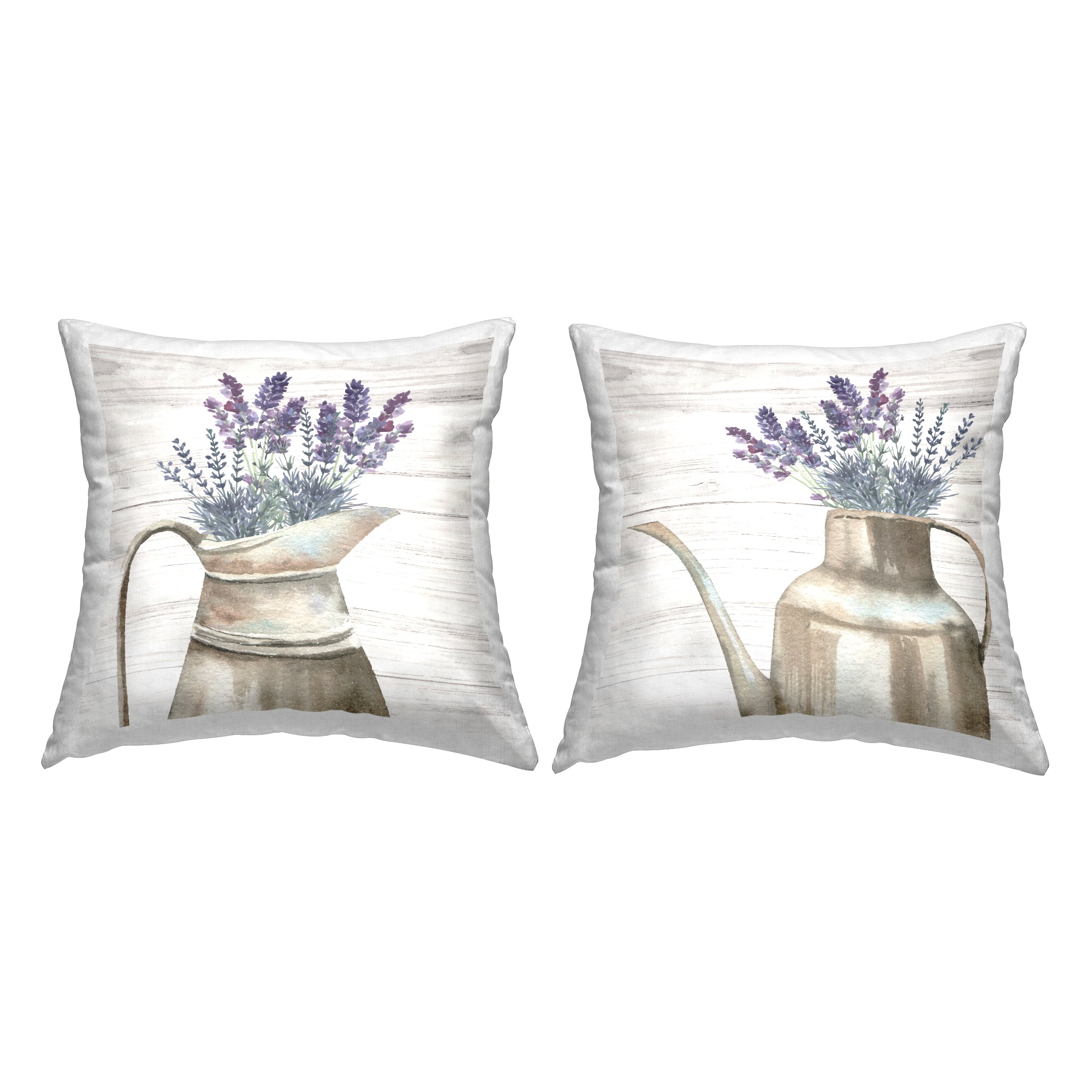 Stupell Industries Farmhouse Lavender Bunches Printed Throw Pillow Design by ND Art (Set of 2)