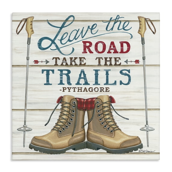 Stupell Industries Farmhouse Leave Road Take the Trails Canvas Art, 36 x 36, by Deb Strain