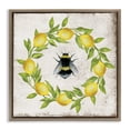 thumbnail image 1 of Stupell Industries Farmhouse Lemon & Bee Wreath Brown Floating Frame Canvas Art, 18 x 18, by Creatif Belle, 1 of 8