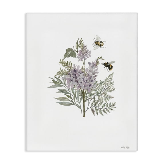 Stupell Industries Farmhouse Lilacs & Bumble Bees Canvas Art, 16 x 20, by Cindy Jacobs