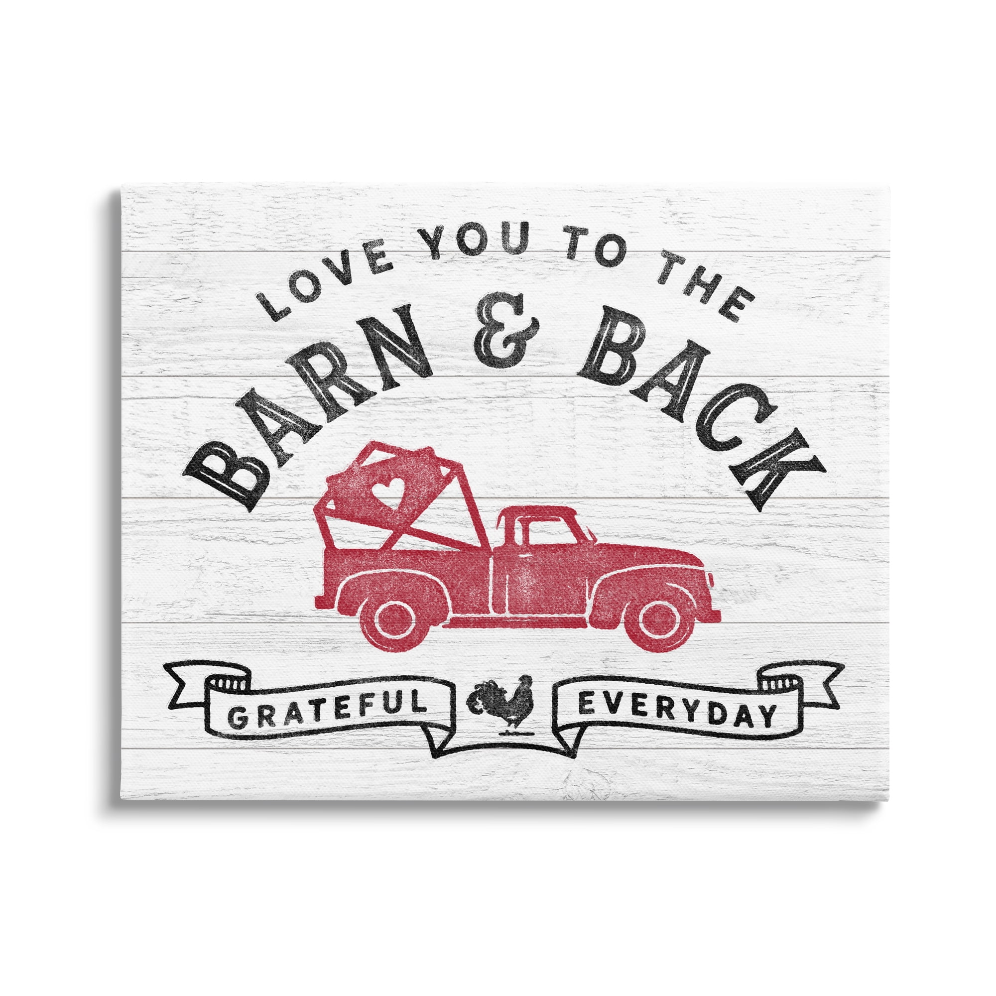 Stupell Industries Farmhouse Love You Phrase Inspirational Painting Gallery Wrapped Canvas Print Wall Art, 30 x 24