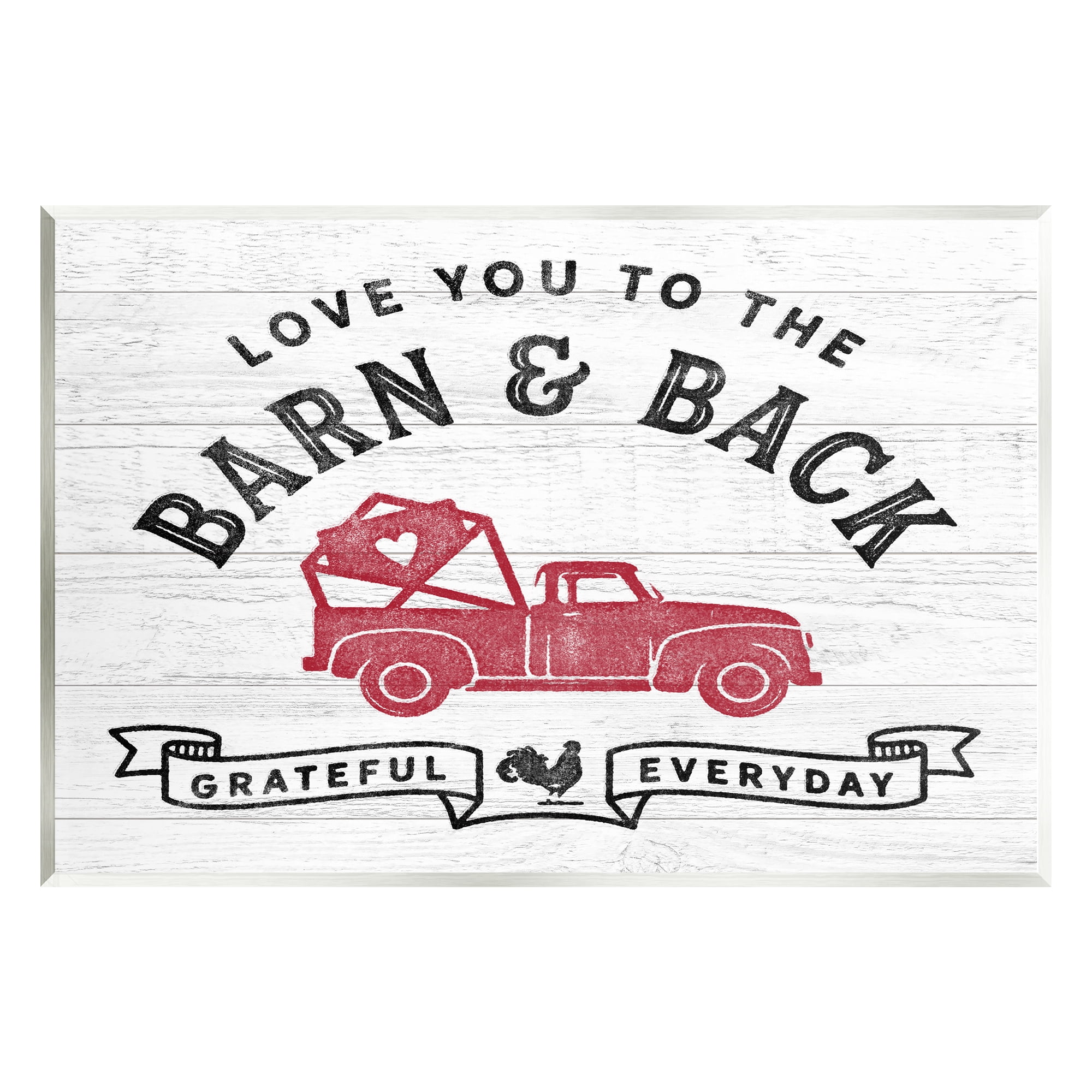 Stupell Industries Farmhouse Love You Phrase Inspirational Painting Unframed Art Print Wall Art, 19 x 13